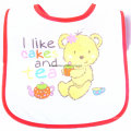 Custom Made Cartoon Printed Promotional Customized Cotton Terry Baby Wear Bib